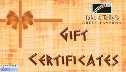 Jake and Telly's Gift Certificates,